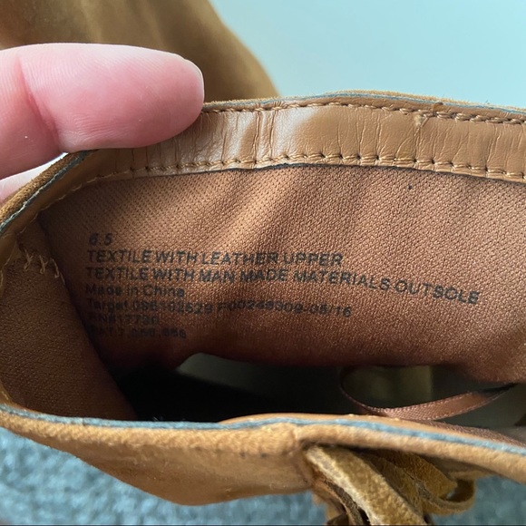 Dolce Vita Booties DV Fringe Peep Toe Brown 6.5 - Picture 7 of 7